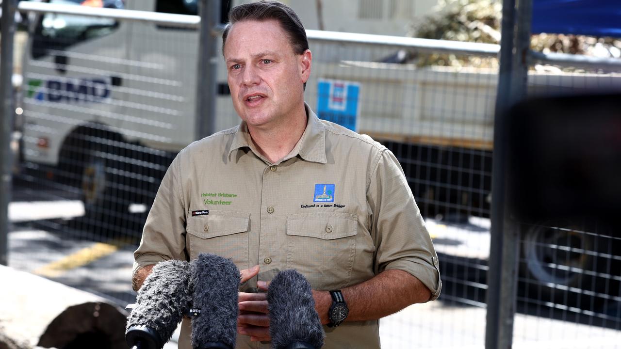 Brisbane Lord Mayor Adrian Schrinner on Thursday. Picture: David Clark