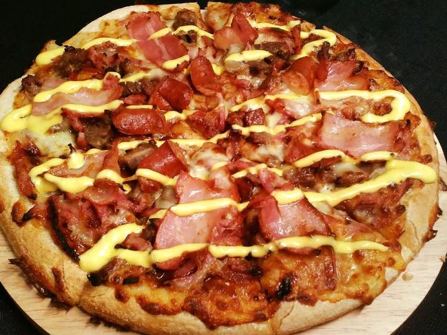 Pizza in a Hurry’s meatlovers pizza. Picture: Supplied