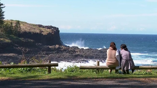 The pair are feared to have been swept into waters near the Kiama Blowhole. Picture: 7 NEWS