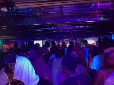 Inside the super-spreading harbour party cruise in Sydney where five Omicron cases have emerged. Picture: Nine News