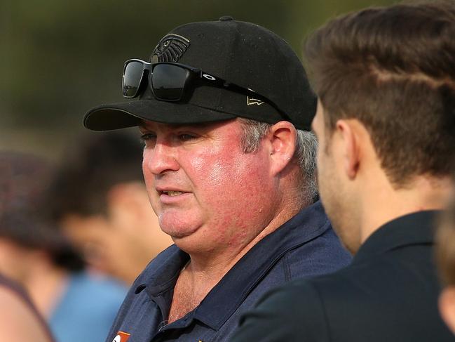 RDFL footy: Melton Centrals v Woodend-Hesket: Woodend-Hesket coach Ben TankardSaturday, May 1, 2021, in Harkness, Victoria, Australia. Picture: Hamish Blair