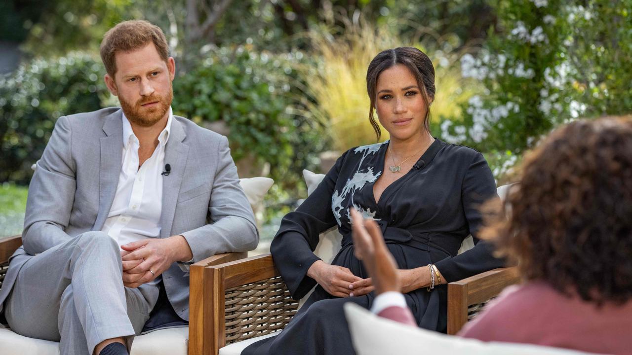 Harry and Meghan spoke to Oprah about the title issue in 2021. Picture: Joe Pugliese/Harpo Productions/AFP