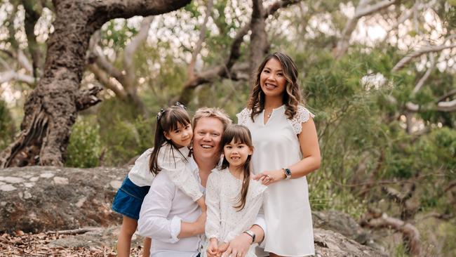 KindiCare Founder Benjamin Balk, with his family. Picture: Kirsty Jauncey Photography.