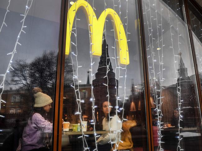 A McDonald’s restaurant opposite the Kremlin in Moscow. Picture: AFP