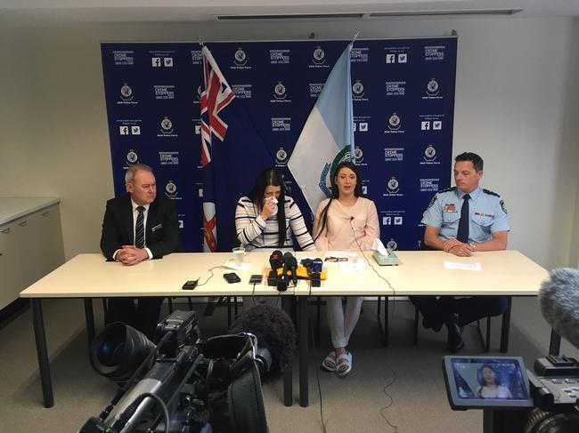 Rhiannon and Tammara Boyd make an impassioned plea to help find their 27yo sister Allecha. Picture: Matthew Burgess / WIN News