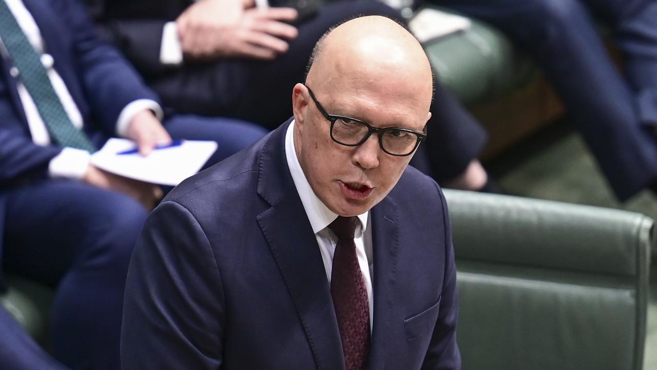 CANBERRA, AUSTRALIA, NewsWire Photos. JUNE 21, 2023: Leader of the Opposition Peter Dutton during Question Time at Parliament House in Canberra. Picture: NCA NewsWire / Martin Ollman