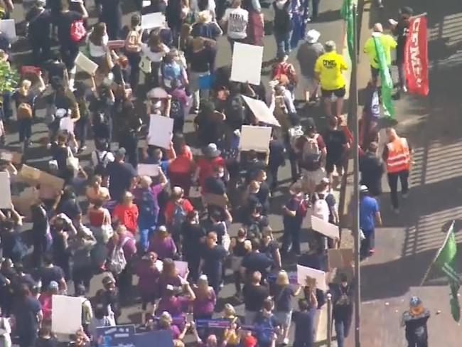 Nurses are angry about being increasingly asked to work double shifts and overtime. Picture: Nine News