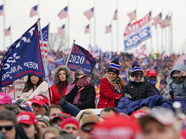 Supporters of US President Donald Trump demonstrate on the National Mall in Washington, DC. Picture: AFP