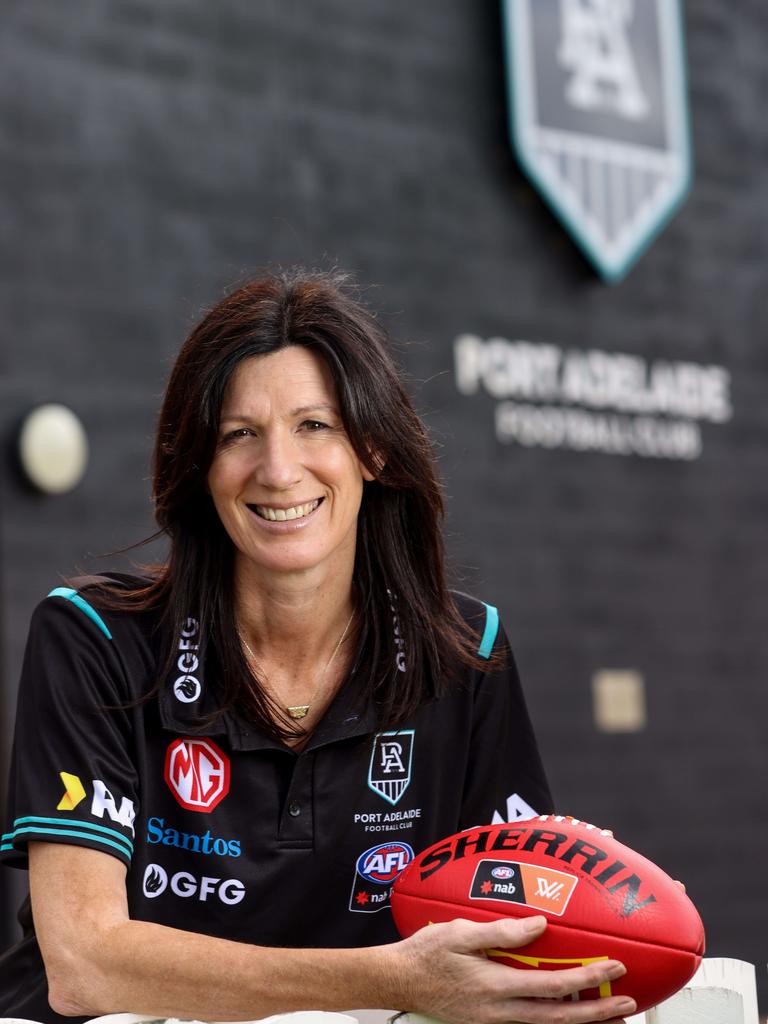 Olympic basketballer Rachael Sporn is Port Adelaide’s newly appointed AFLW football operations manager. Picture: Russell Millard