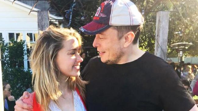 Amber Heard and Elon Musk at the Gold Coast last month.