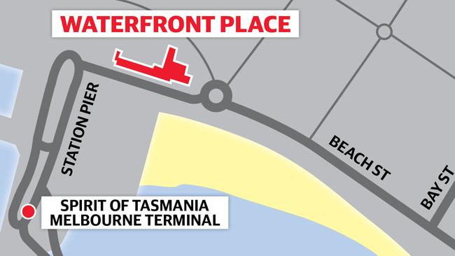 A map of Waterfront Place.