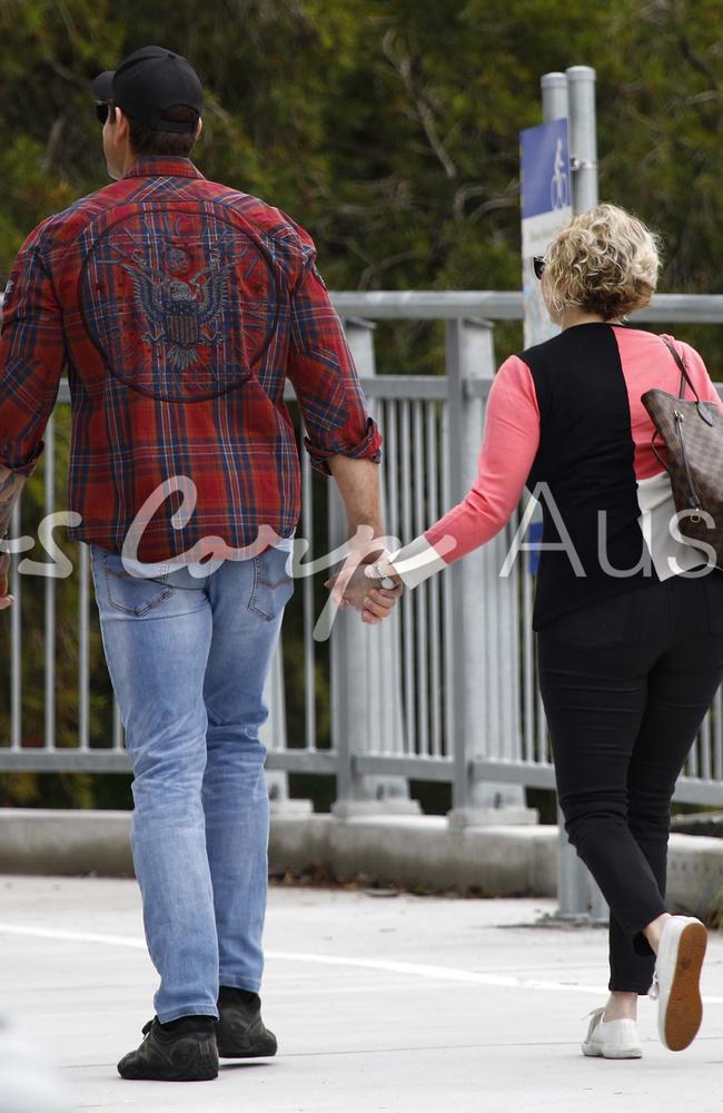 Ben Roberts Smith with lawyer Monica Allen in Brisbane in August last year. Picture: WP Media