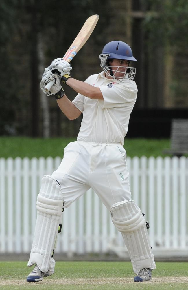 Tom Donnell on the attack in the first innings.