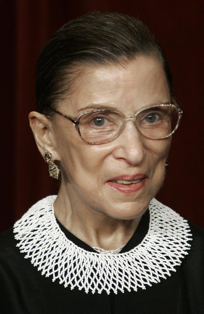 The late US Supreme Court Justice Ruth Bader Ginsburg. Picture: AFP