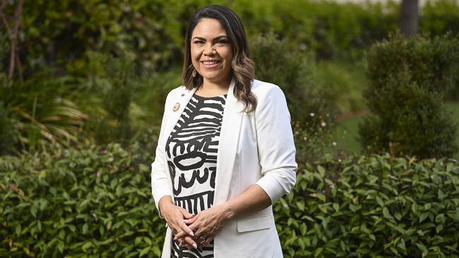 Senator Jacinta Nampijinpa Price at The Great Voice Debate, hosted by The Australian in Canberra on Thursday. Picture: Martin Ollman