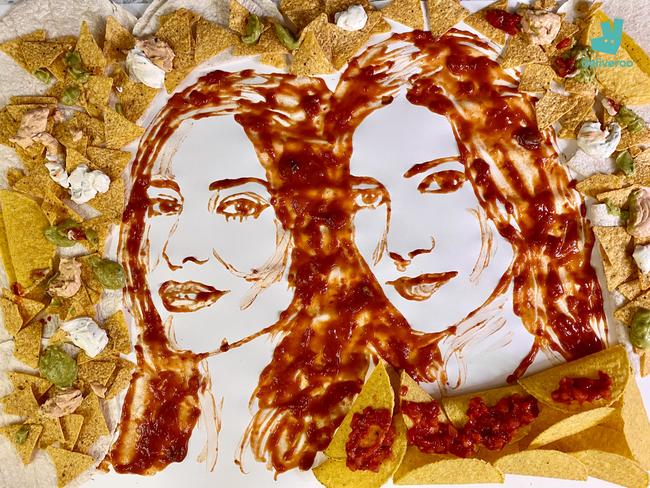 The Veronicas food art created by international artist Nathan Wyburn.