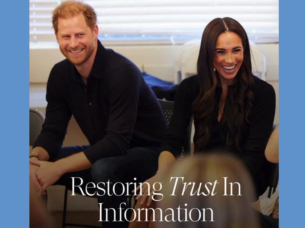 Meghan and Harry have released a video to promote the success of the Archewell Foundation. Picture: Archewell