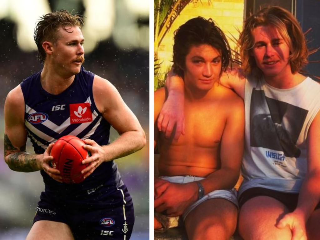 Tom Barrass paid tribute to Cam McCarthy. Photo: Getty Images and Instagram