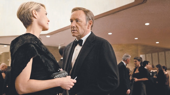 Netflix winner ... Kevin Spacey and Robin Wright in House of Cards.