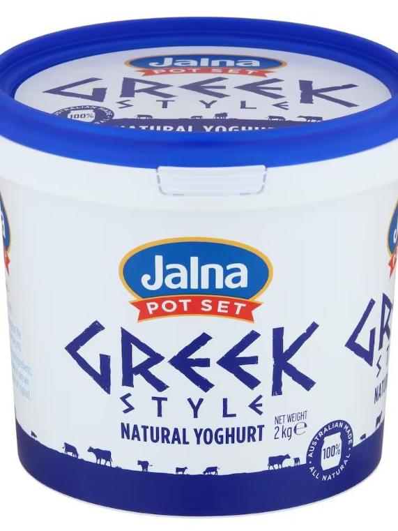 The new tub says Greek Style Natural Yoghurt. Picture: Woolworths