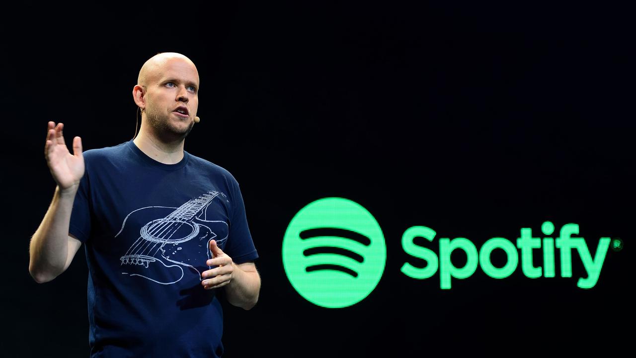 Spotify chief executive Daniel Ek said he will not cancel Rogan’s podcast. Picture: AFP/Don Emmert