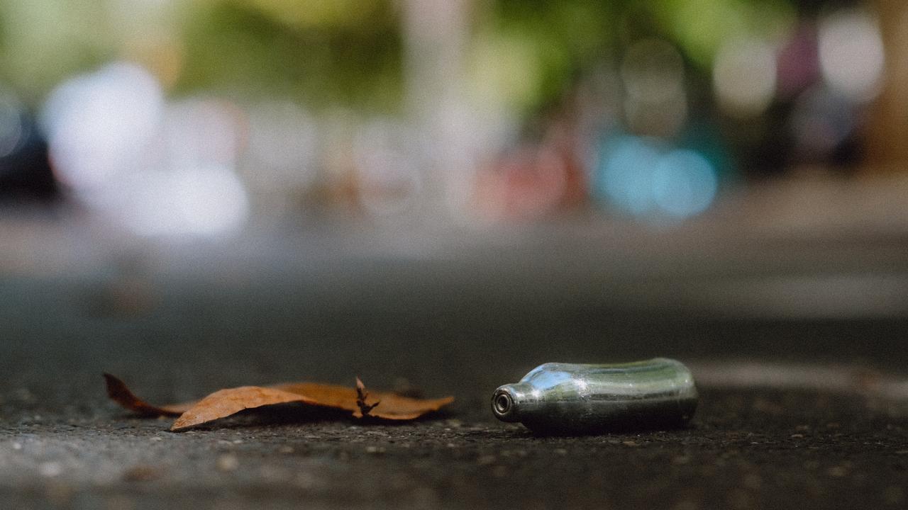 A “nang” sits in the centre of Little Malop St. Picture: Shaun Viljoen