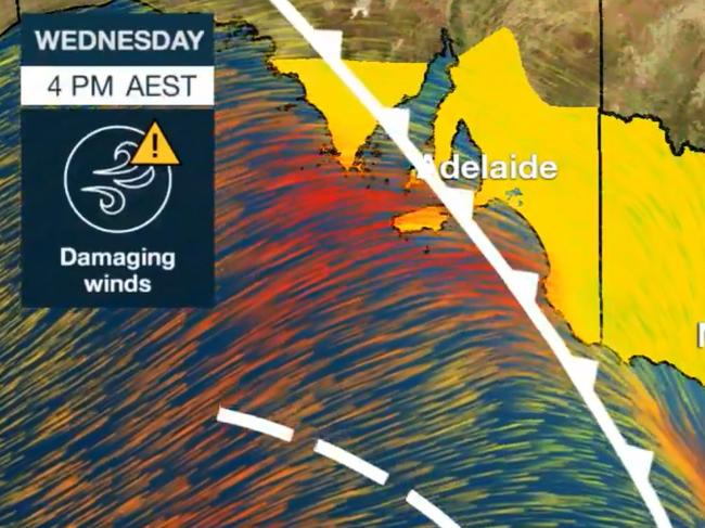 Storm to hit Adelaide this afternoon