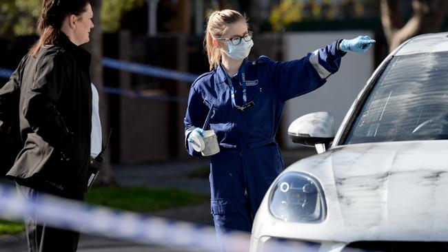 Diners were inside a nearby restaurant when the gunman opened fire. Picture: Andrew Henshaw