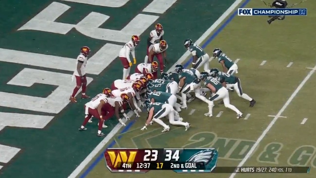 The Eagles deployed the tush push on multiple occasions.