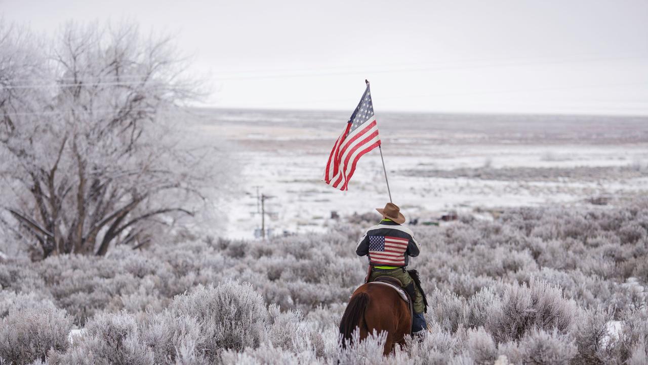 In 2016 a small group of armed activists occupied the Malheur National Wildlife Refuge in Oregon for more than a month, demanding the federal government turn over land they managed to the states. Picture: AFP