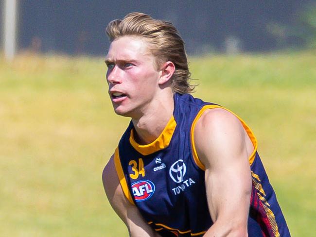 Sid Draper during the Crows' pre-season training session at West Lakes on December 2.  Picture: Adelaide FC/Zac Standish