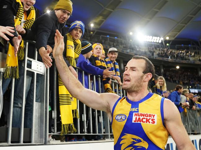 Shannon Hurn played 269 games for West Coast before stepping down as captain at the end of 2019.