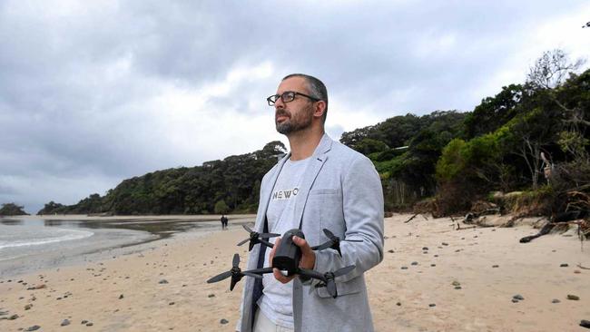 SEARCHING: Volunteer George Maloukis and his drone have been assisting in the search for Theo Hayez. Picture: Marc Stapelberg