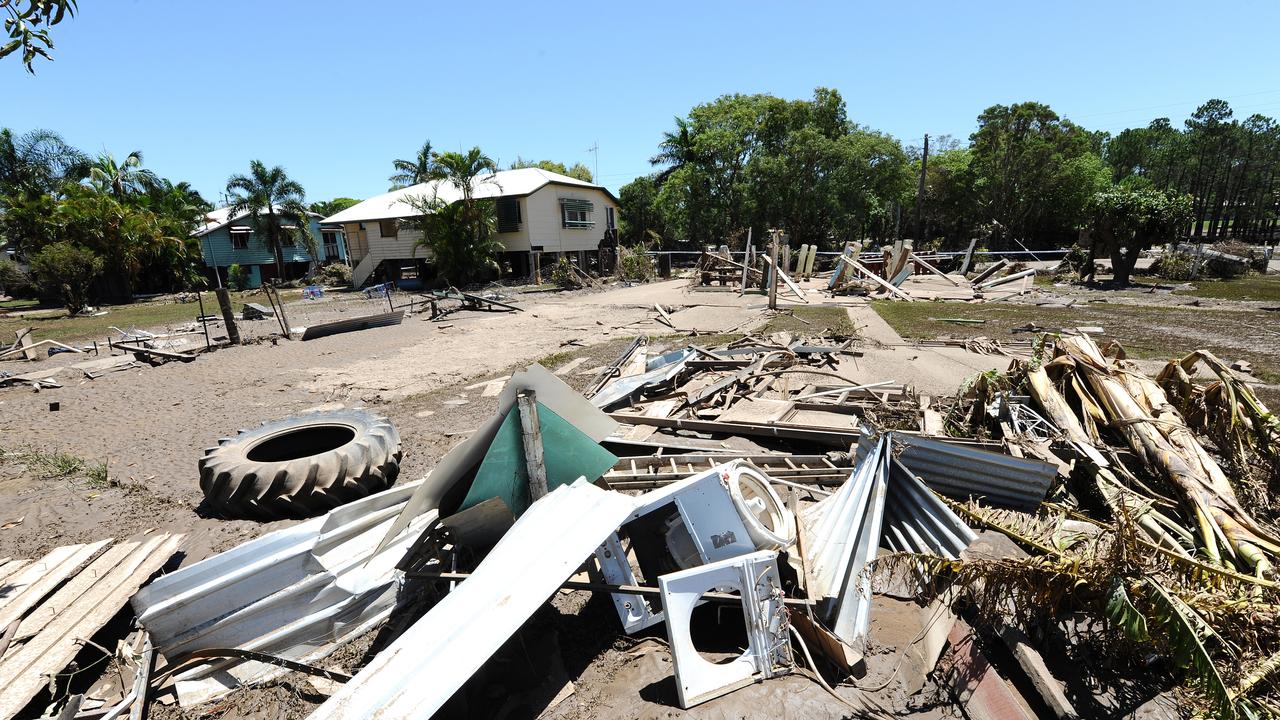 Damage caused by floods in Bundaberg, Saturday, Feb. 2, 2013. Residents of the hardest hit suburb in Queensland's flood crisis have begun the heartbreaking journey of returning home to assess damage after police opened the Burnett Bridge to north Bundaberg residents at 6am. (AAP Image/Paul Beutel) NO ARCHIVING