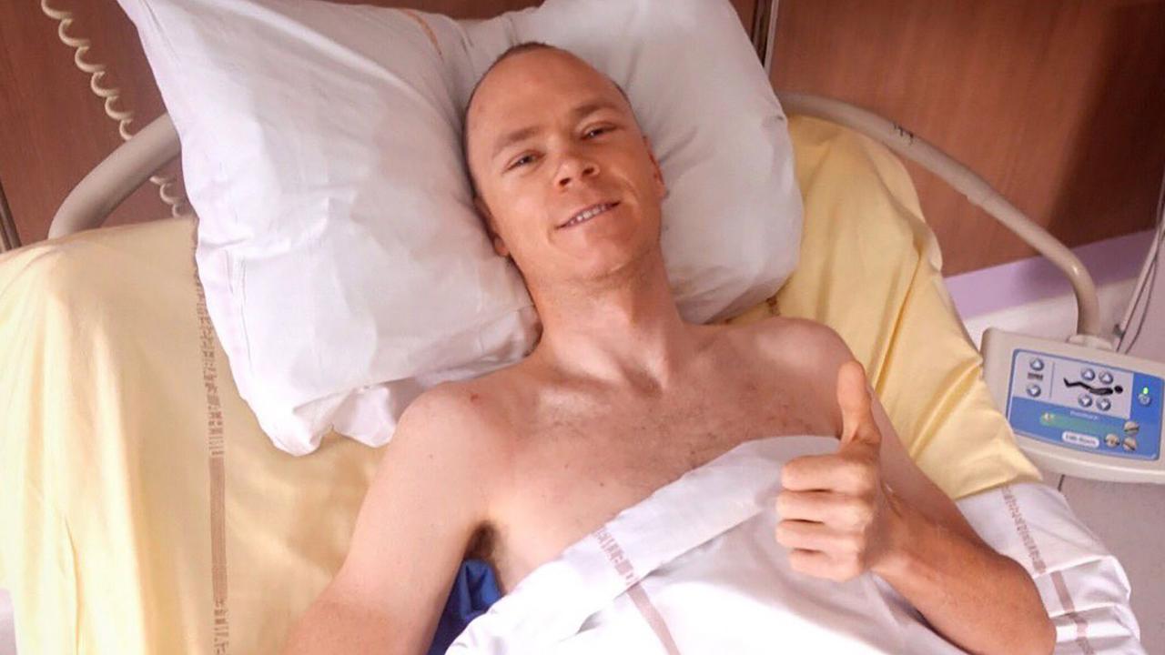 Chris Froome suffered a range of injuries in a high-speed crash last year, and his new photo is gruesome.
