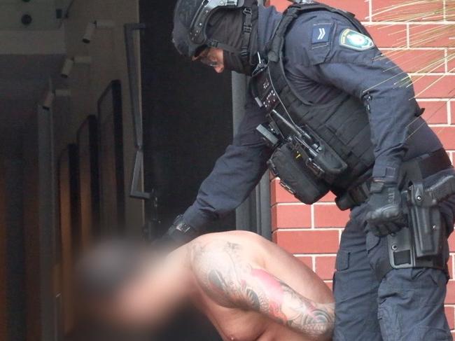 Supplied images of Strike Force Culti raids and arrests. Picture: NSW Police