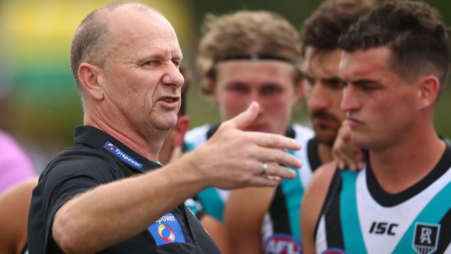 Hinkley says he is as excited by Port Adelaide’s crop of kids this year as he was by the likes of Rozee, Butters and Duursma last season. Picture: Chris Hyde (Getty)