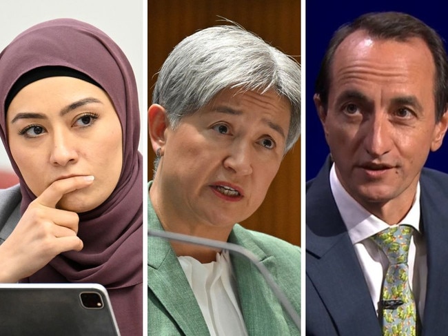 Fatima Payman, Penny Wong and Dave Sharma