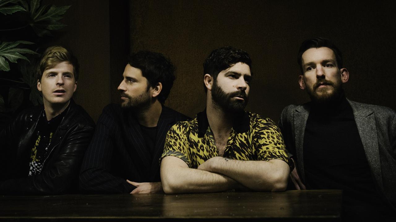 Foals lost an original member, Walter Gervers, hiding directly behind them to the left.