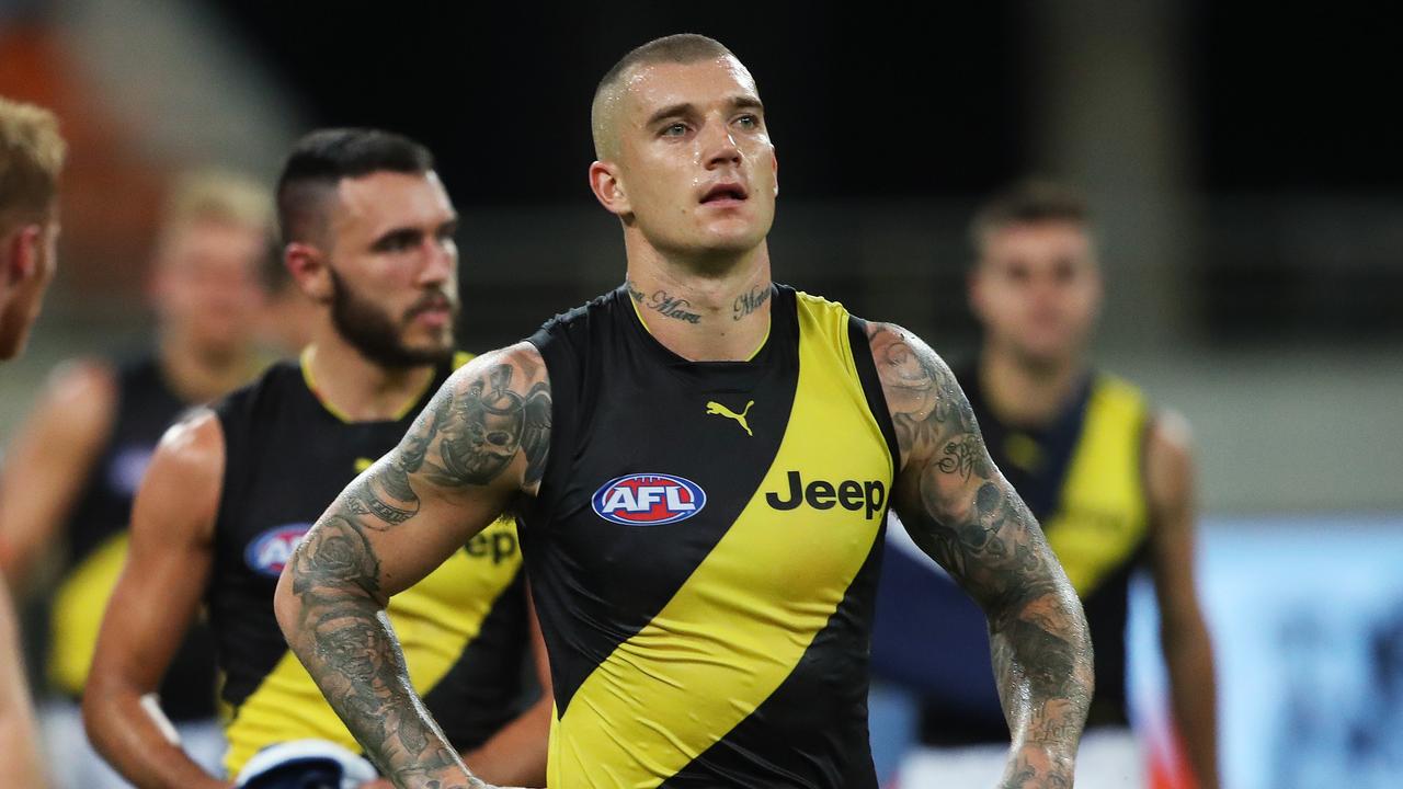 Dustin Martin had a bad day at the office. Picture: Phil Hillyard