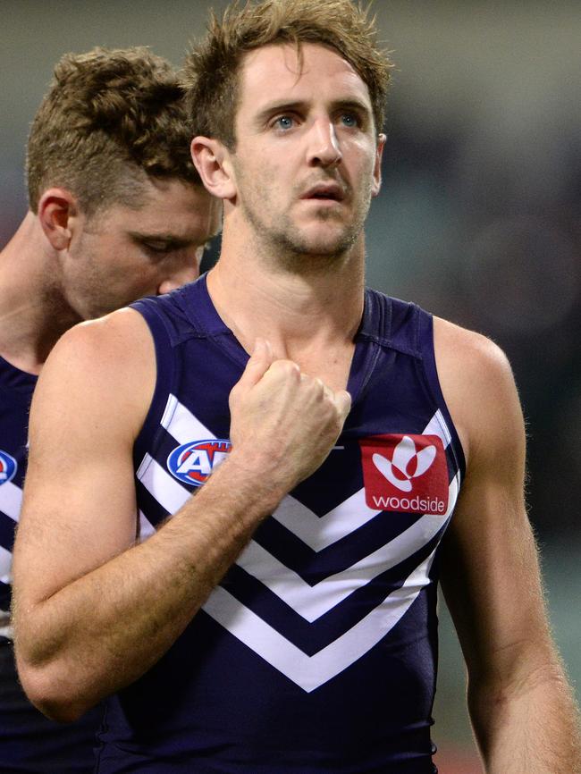 Michael Barlow has left the Dockers. Picture: Daniel Wilkins