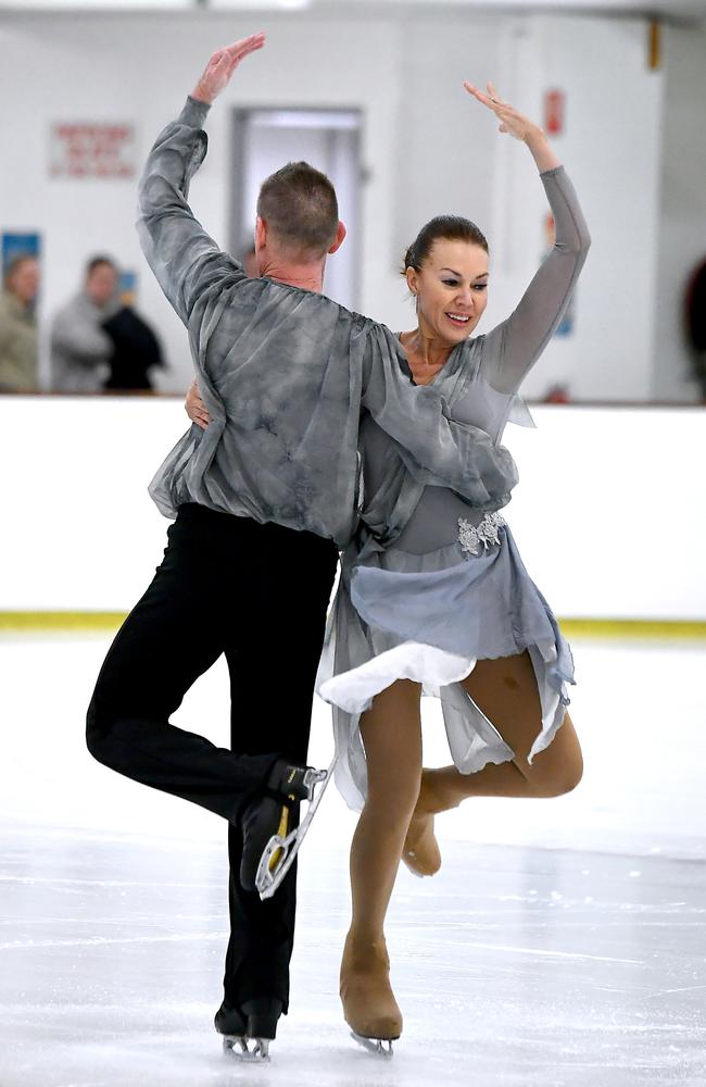 Isabelle Martino and Kevin Layt from QLD Australian Figure Skating Championships in Brisbane. Thursday December 1, 2022. Picture, John Gass