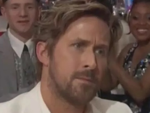 Ryan Gosling's reaction at the Critic's Choice Awards has gone viral on social media after the star appeared to be left in shock. Pictire from Twitter.