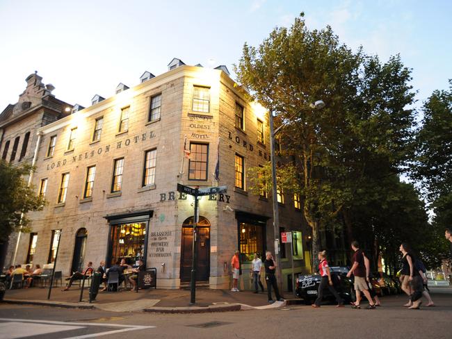 The historic Lord Nelson Hotel in The Rocks.