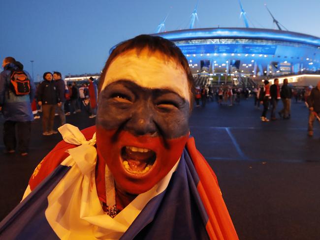 Russian fans have embraced the tournament as their team started brightly. Pic: AP