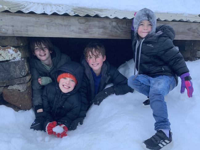 ‘Instant winter wonderland’: Tourists bask on snowy centrepiece