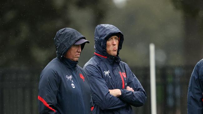 Trent Robinson and Craig Fitzgibbon remain close mates but insist their focus is on the game. Picture. Phil Hillyard