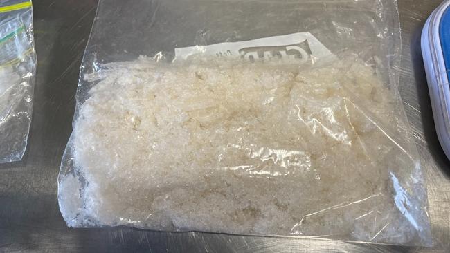 The 148 grams of ice allegedly seized from a Thornton home. Picture: NSW Police