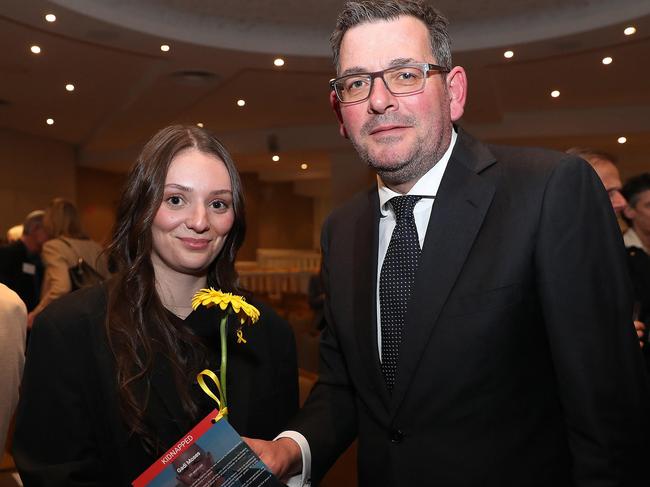 Daniel Andrews with Zionism Victoria engagement officer Natalie Gunn. Picture: Peter Haskin/Zionism Victoria