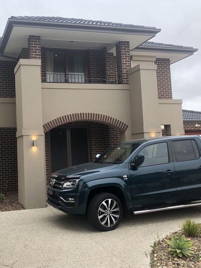 The seized Caroline Springs property and Volkswagen Amarok.